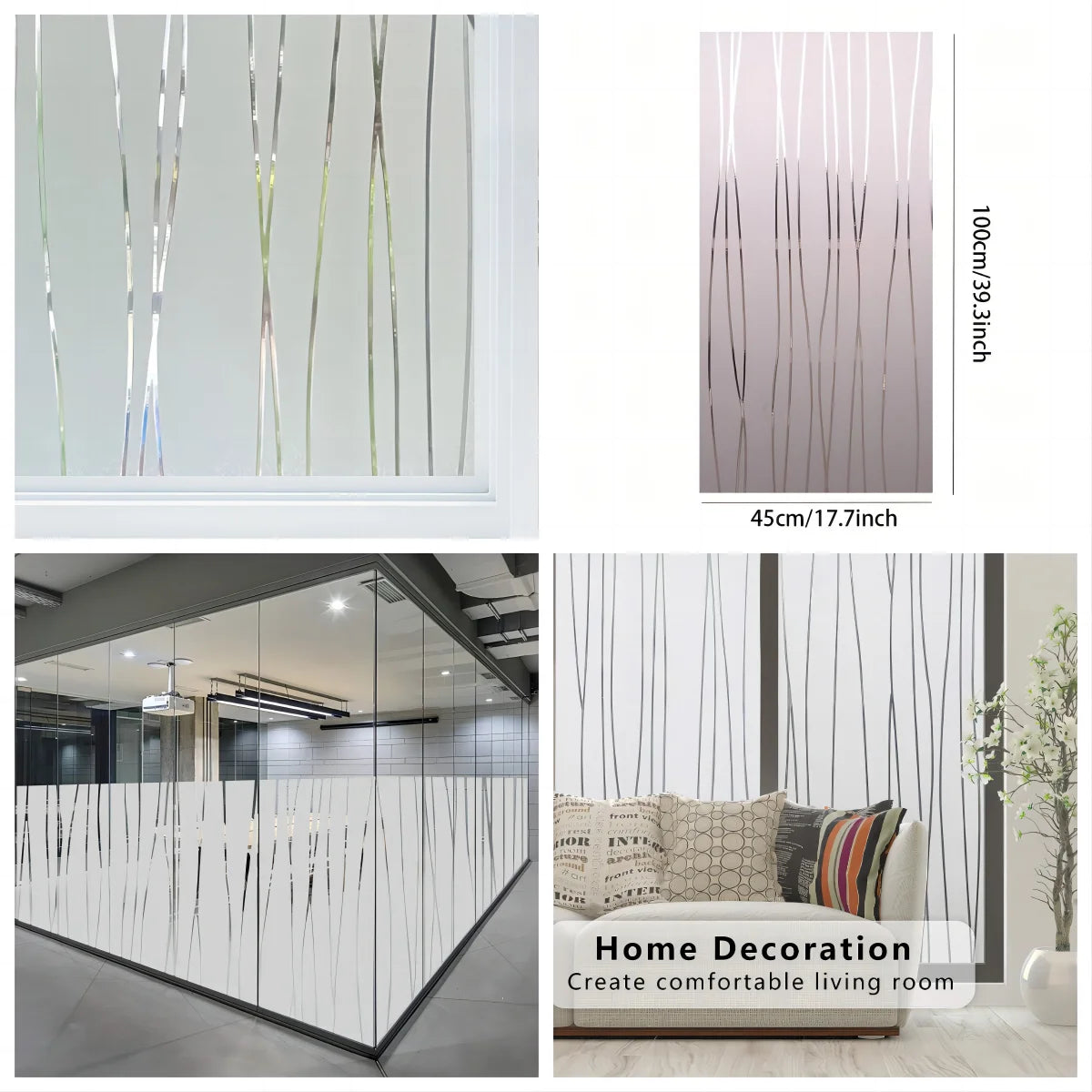 Film décoratif motif rochers vertical dépoli