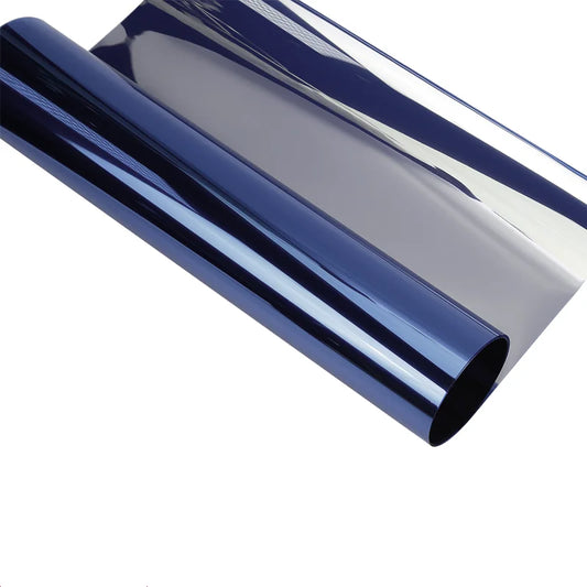 Film effet miroir bleu foncé