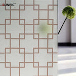 Film décoratif motif à carré marron - Vignette | VitrageVir